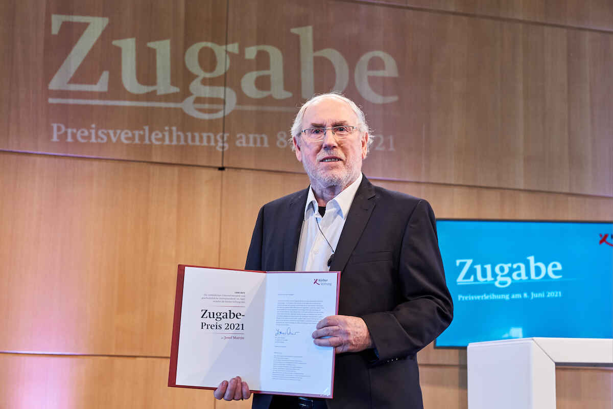 Zugabe-Preisträger 2021: Josef Martin, Gründer der Seniorengenossenschaft Riedlingen e.V.